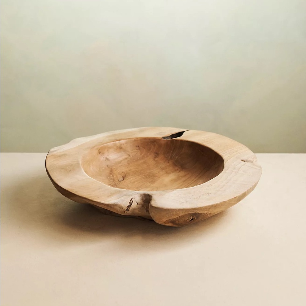 New🌟Anthropologie-Teak Root Round Bowl Planter, 16" - Picture 6 of 13